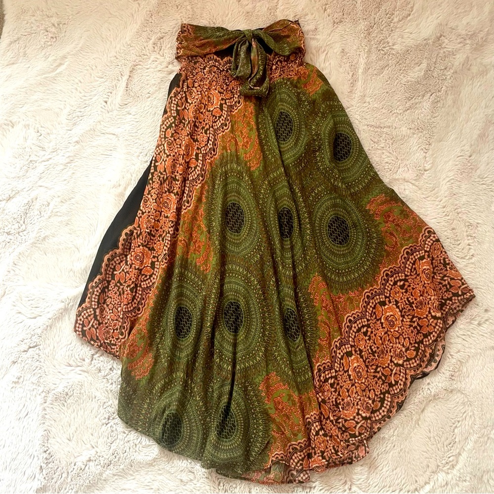 Bangkok Bohemian Multi-Color pull up Skirt